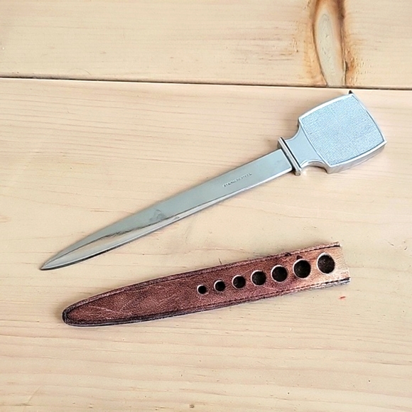 Vintage Stainless Steel Letter Opener w/ Tape Measure - Picture 3 of 5